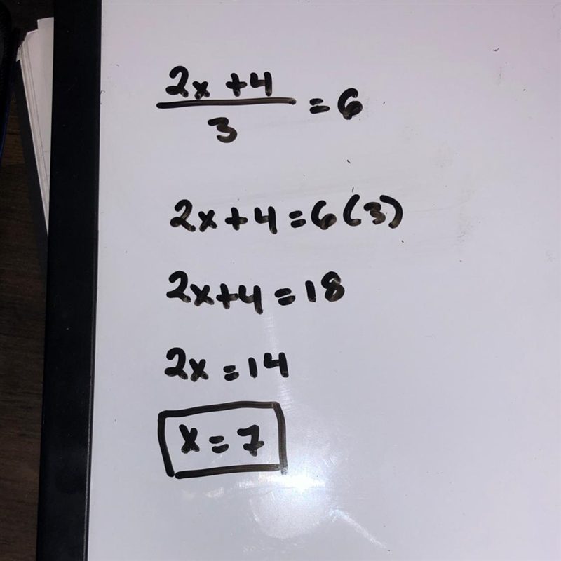 (2x+4)/3=6 x= what does x = i need help quick-example-1