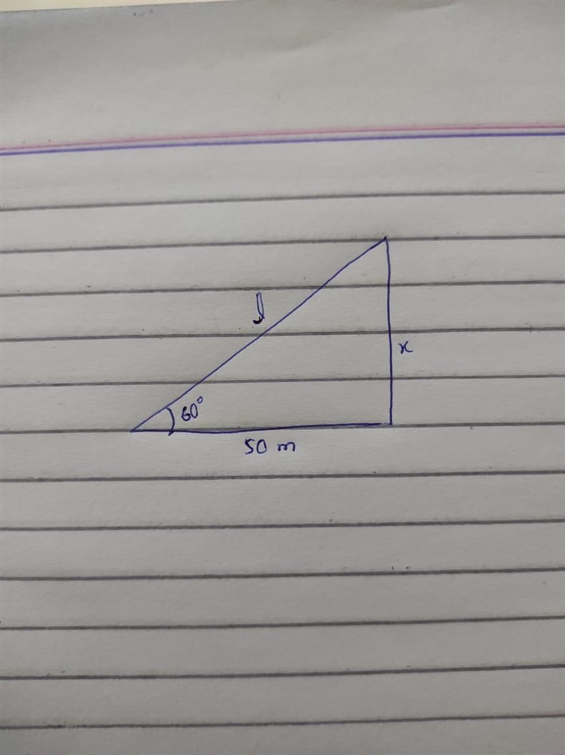 A ladder is leaning against a wall and it makes an angle of 60 with the horizontal-example-1