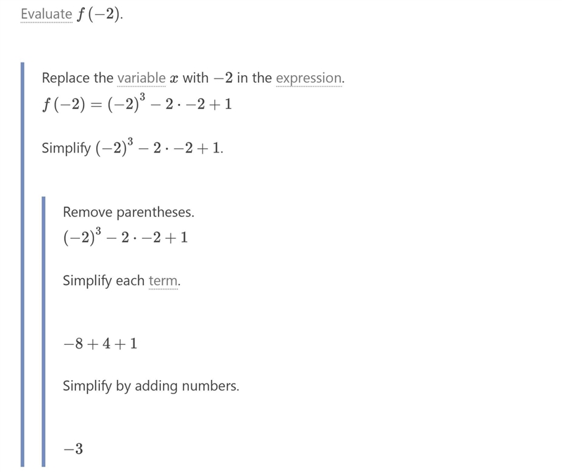 F : x →x³- 2x + 1. Find: a) f(2) b) f(-2) c) f(100) d) f(0) e) f(1/2) ​-example-2