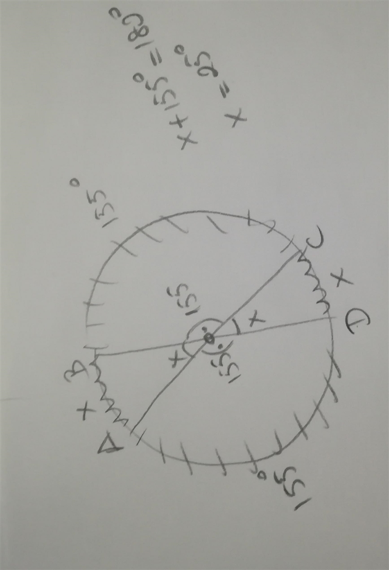 In the figure below, AC and BD are diameters of circle P. What is the arc measure-example-1