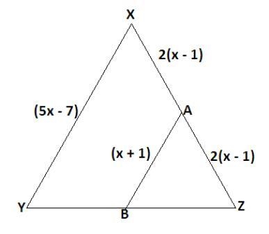 Point A is the midpoint of side XZ and point B is the midpoint of side YZ. What is-example-1