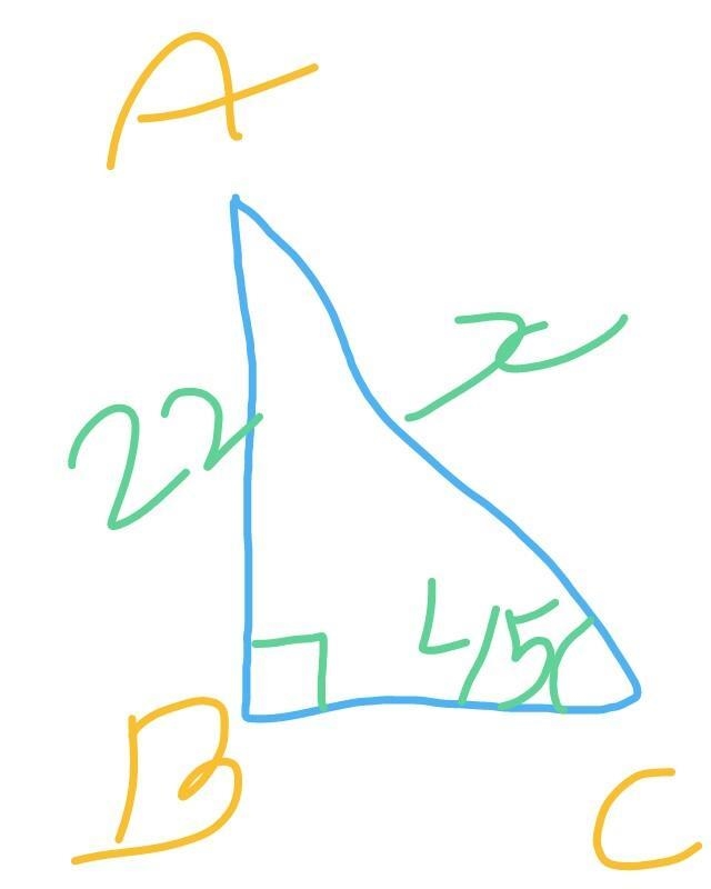 5. Find the value of x in the right triangle below. *-example-1