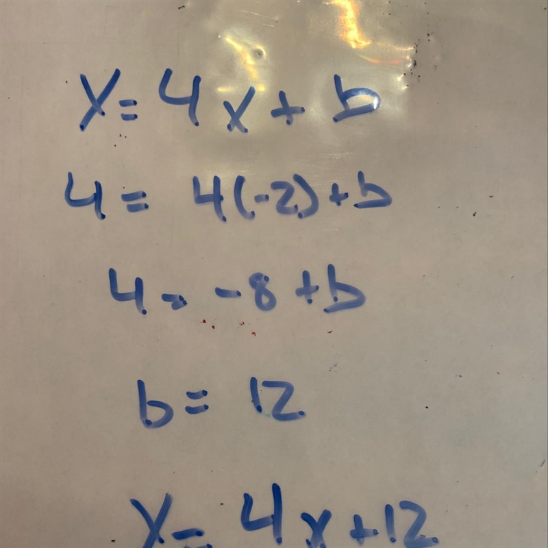 write the equation of the line perpendicular of the graph of y=-1/4x+3 and passes-example-1