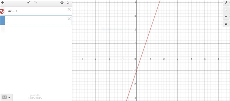 Which is a graph of y = 3x - 1?-example-1