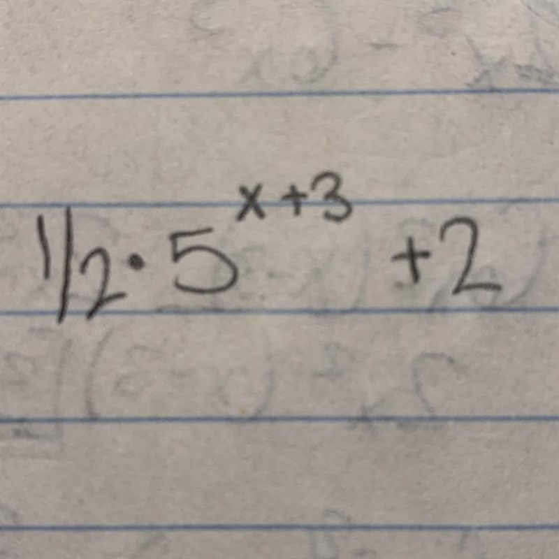 The parent function, fx) = 5^x, has been vertically compressed by a factor of one-example-1