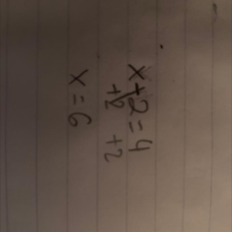 Solve absolute value of x-2=4-example-1