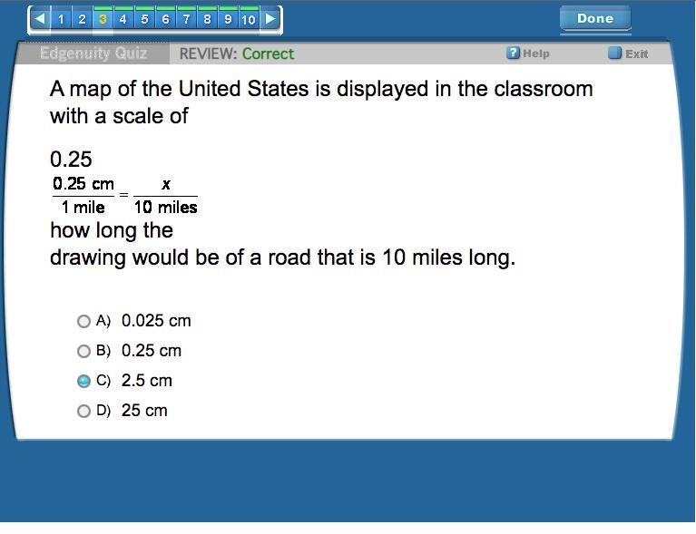 can i get help please?? A map of the United States is displayed in the classroom with-example-1