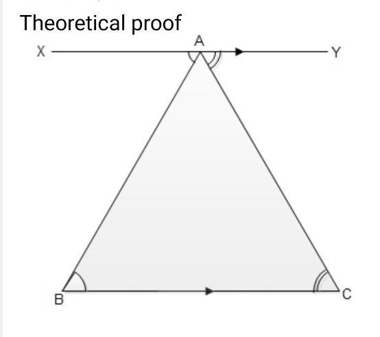 Prove that “The sum of the angles in a triangle is 180“.-example-2