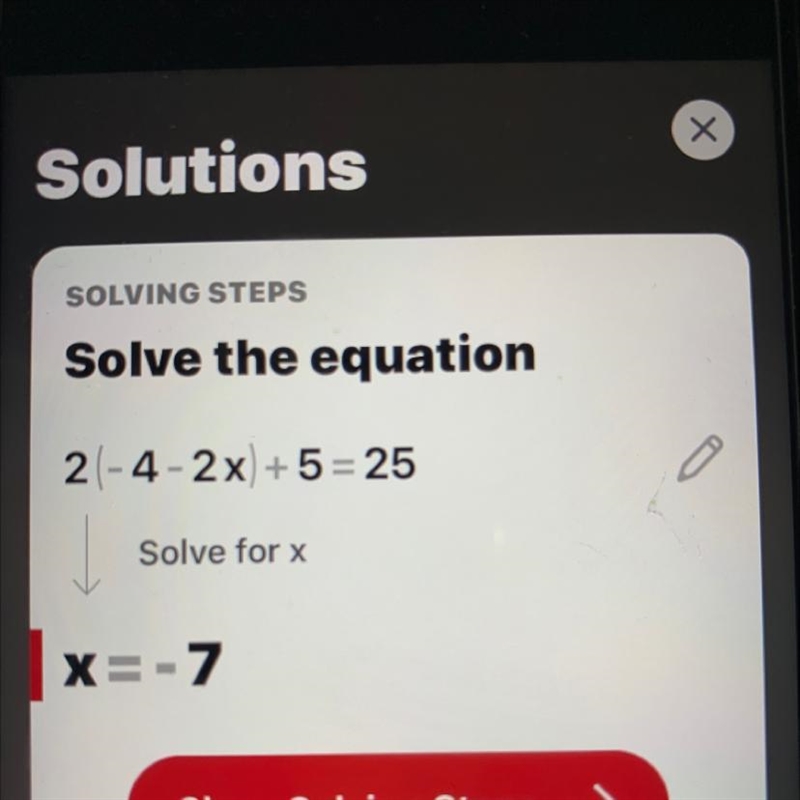 2(-4 -2x) +5=25 please answer i well give u 19 points-example-1