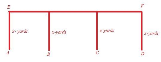 A summer camp has 720 ft of float line with which to rope off three adjacent rectangular-example-2