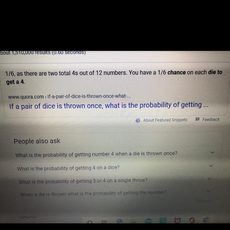 Throwing a dice once , what is probability of getting a 4-example-1