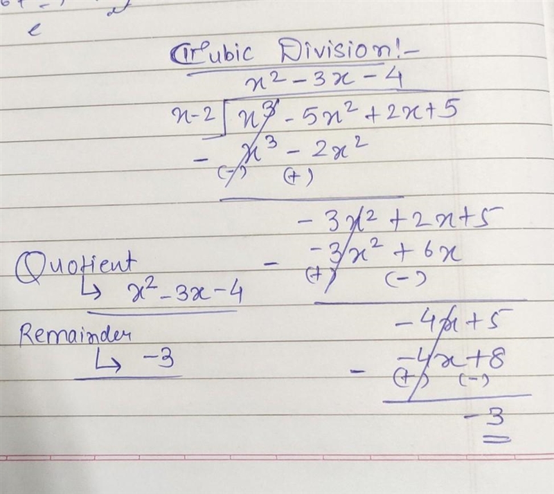 What is the quotient when x^3 - 5x^2 + 2x + 5 is divided by x-2-example-1