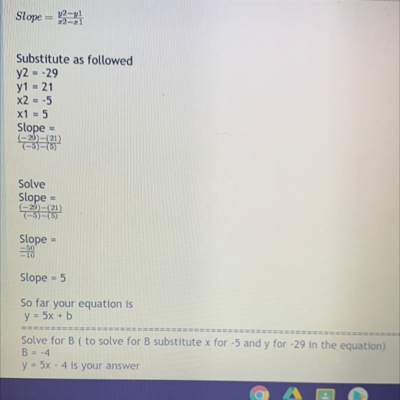 Find the equation of the line passing through the points (5,21) and (-5,-29)-example-1