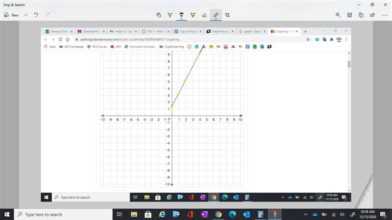 Graph the equation y=2x+1-example-1