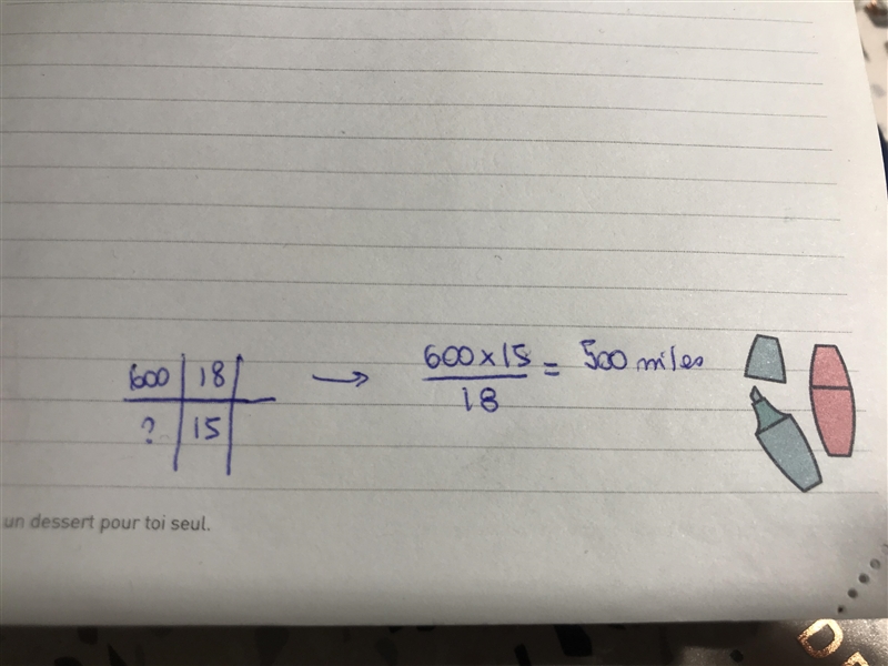 a car can drive 600 miles on 18 gallons of gasoline. How many miles can a car drive-example-1