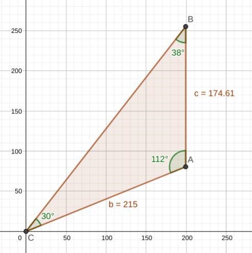 26. Law of sines, please give a step by step explanation-example-1