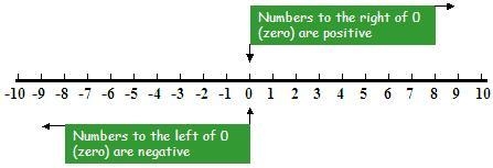 Positive numbers are located to the right of zero on the number line. True False-example-1