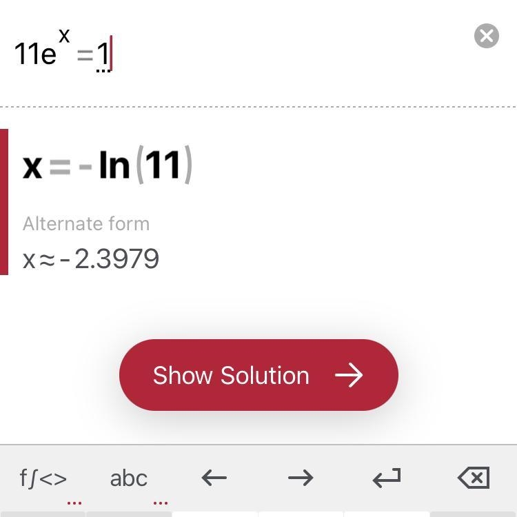 Solve for x, rounding to the nearest hundredth. 3^x= 93 11e^x=1 solve for x and round-example-1