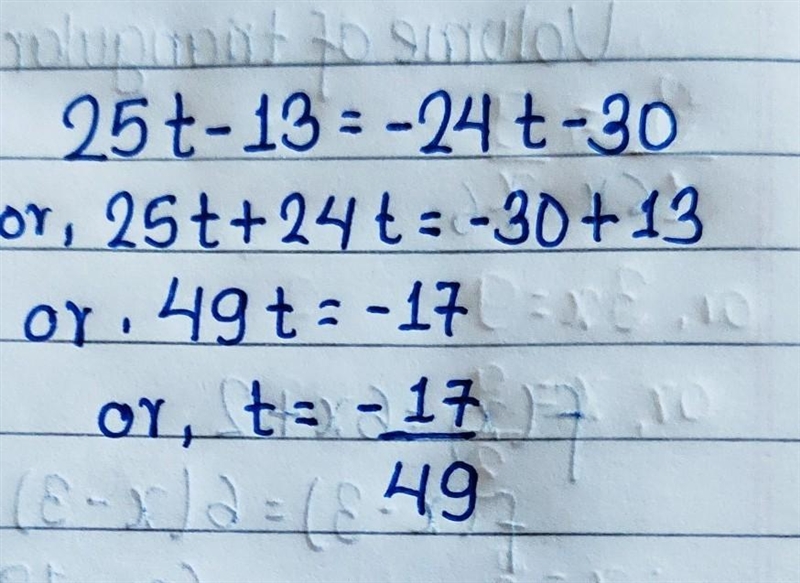 25t-13=-24t-30 for t-example-1