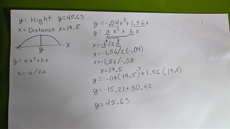 The path of a football kicked by a field goal kicker can be modeled by the equation-example-1