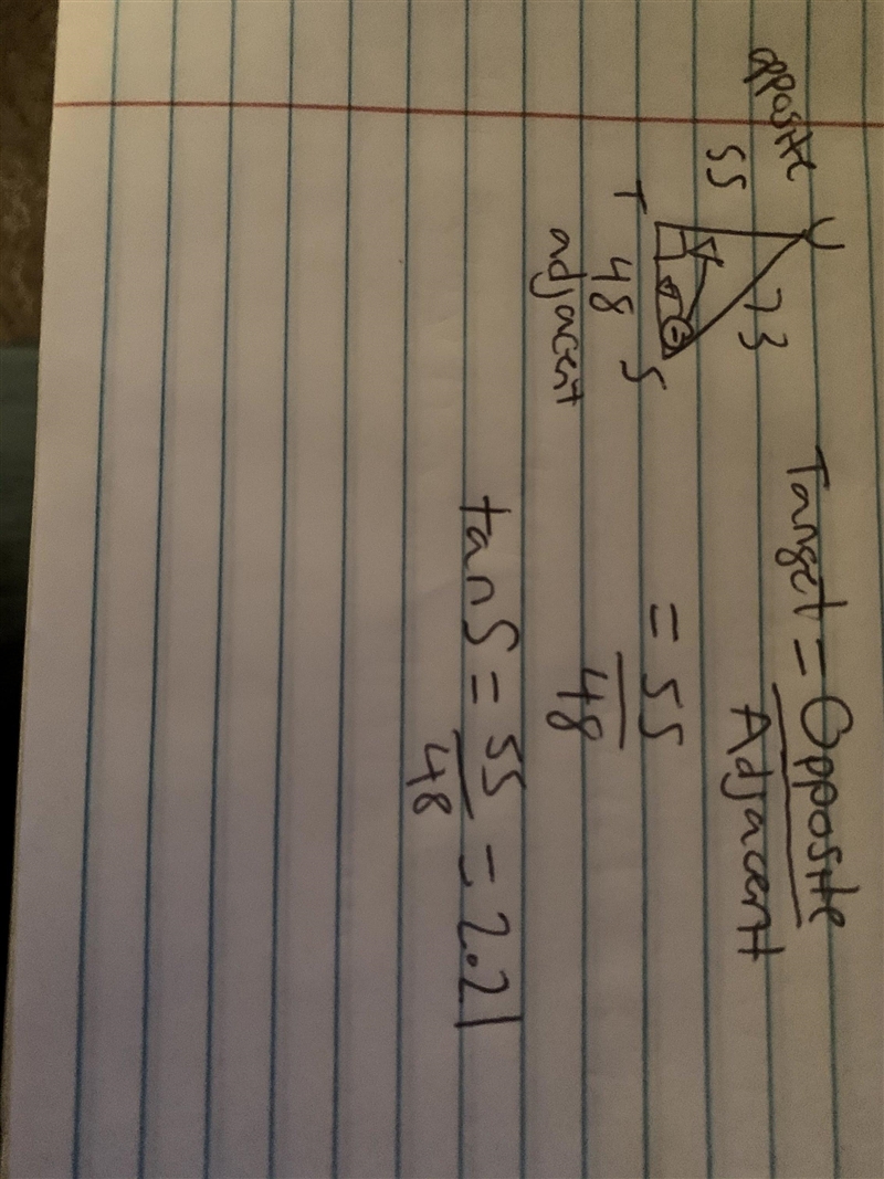 PLEASE HELP ASAP!!! CORRECT ANSWERS ONLY PLEASE!!! Find the tangent of ∠S. Write your-example-1