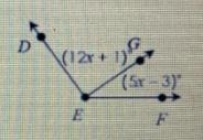 If m∠DEF = 117°, find the value of x-example-1