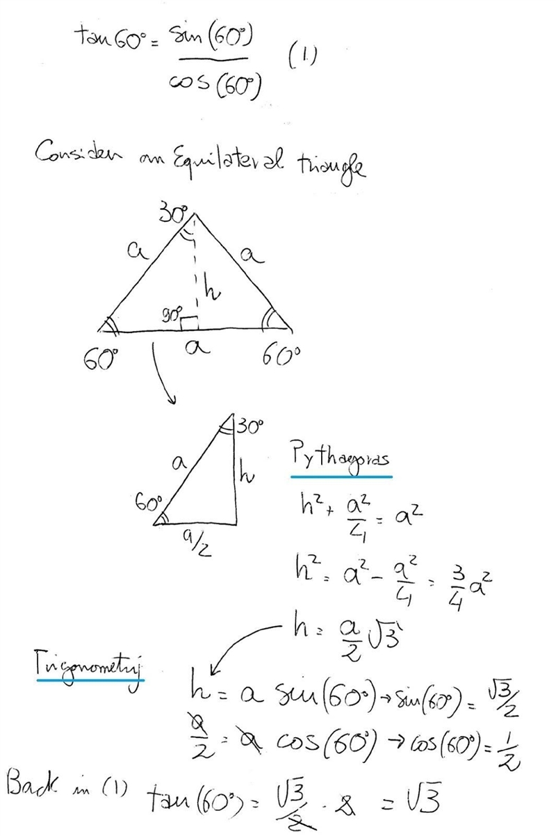 In the triangle below, what is the tangent of 60?-example-1