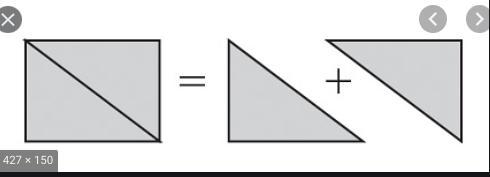 Prove that the area of triangle is "half of base times height. i.e.(A=1/2×b×h-example-1