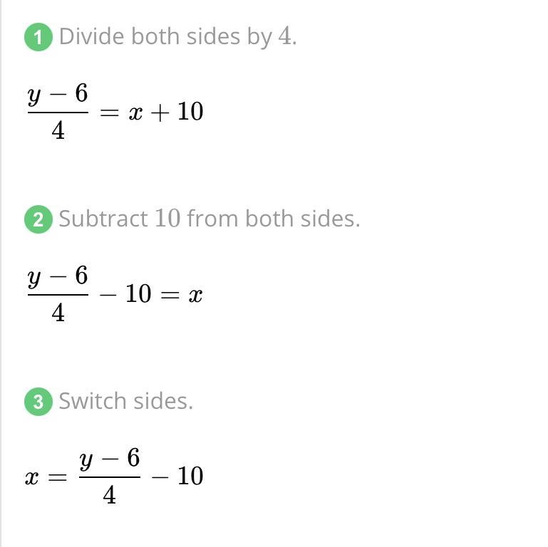 Y-6 = 4(x + 10) This linear function is written in point-slope form. What is the given-example-1