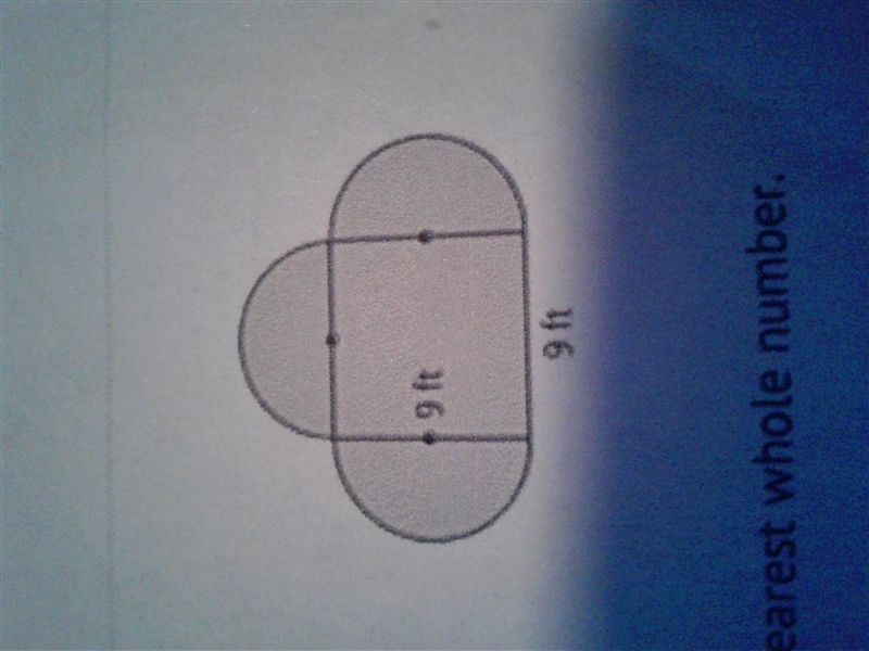 Determine the area of the composite figure to the nearest whole number. A) 132 ft-example-1