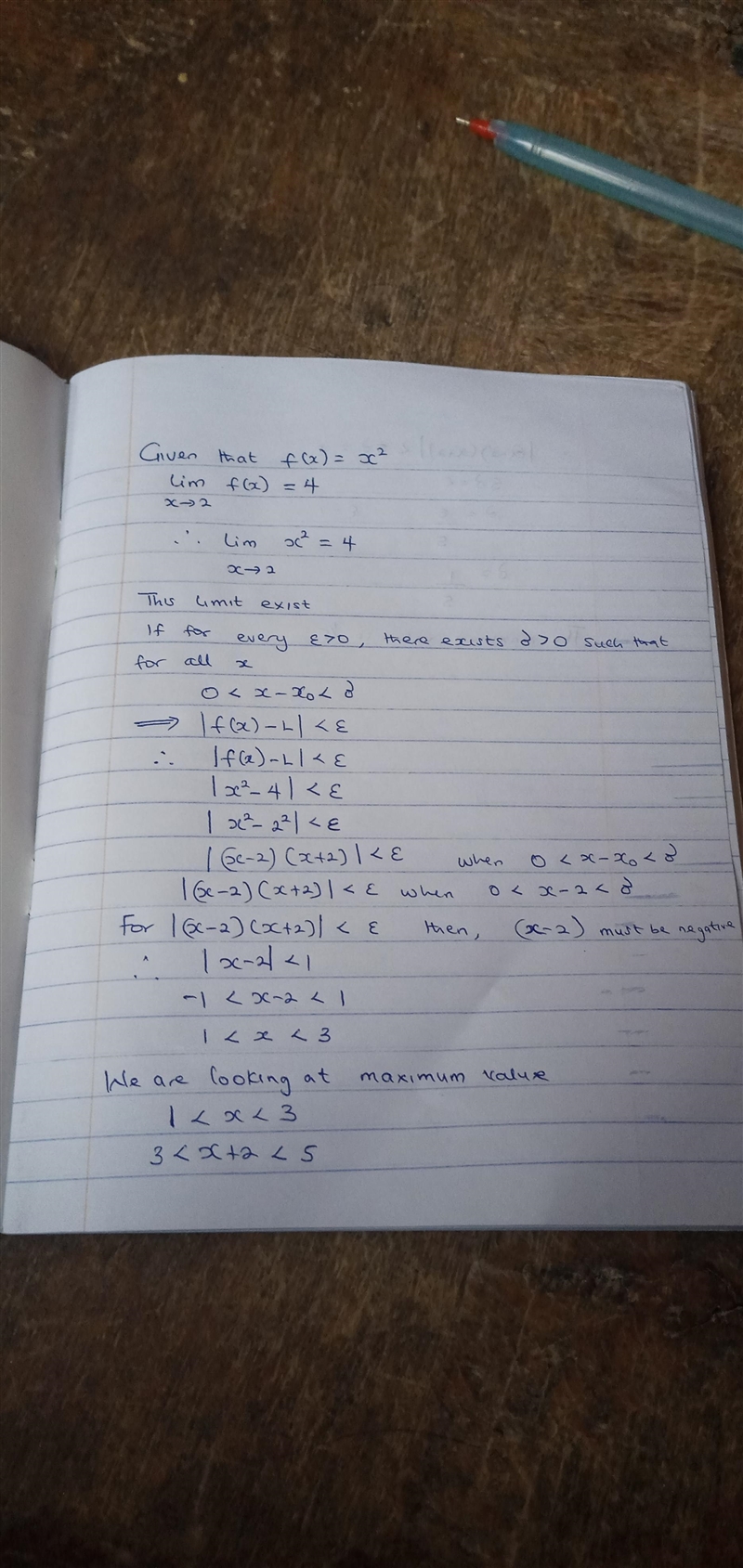 Let f (x )equals x squared and note that Modifying Below lim With x right arrow 2​f-example-2