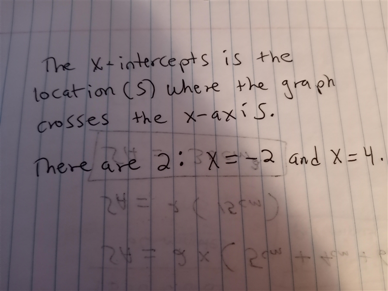 What are the x-intercepts of this graph (show ur work)-example-1