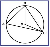 In Circle M, points A, B, and C are located on the circle such that measure angle-example-1