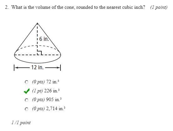 What is the value of x if the volume of the cone is 12 pi m3-example-2