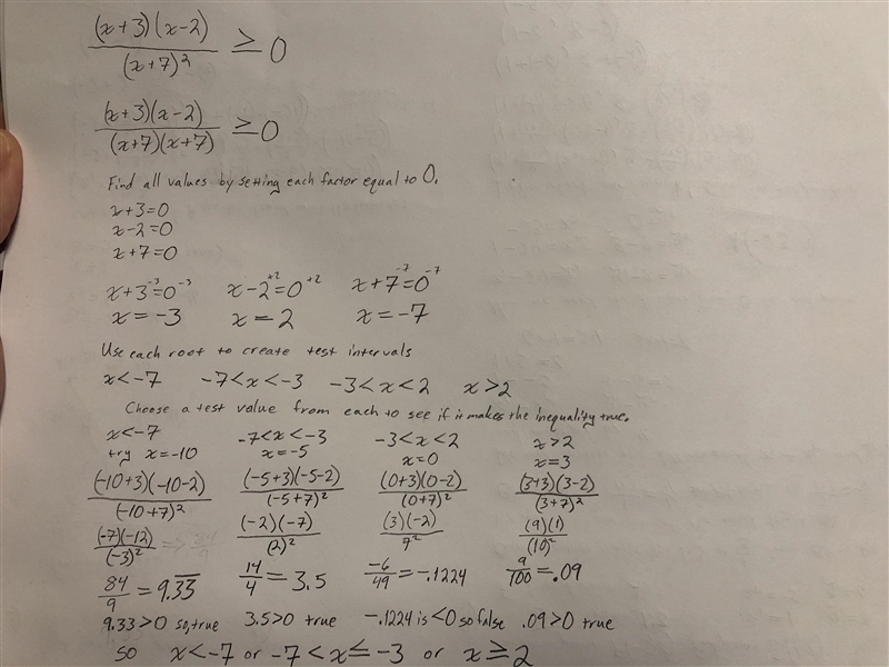 PLEASE HELP!! (x+3)(x−2)/(x+7)² ≥0-example-1