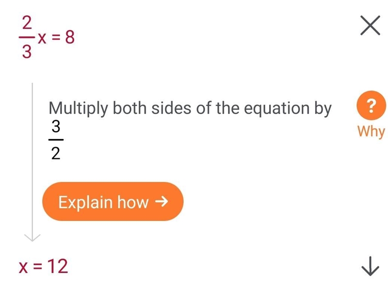 What is the answer to 2/3x=-8?-example-1