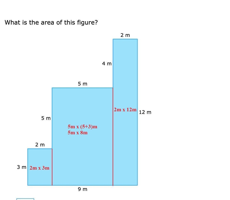 Area of compound figures. IXL Geometry help pls !-example-1