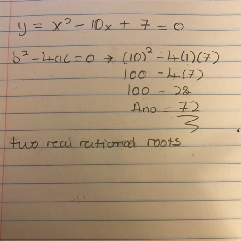 Mark is working with the quadratic function y= x2 - 10x + 7. Determine the number-example-1