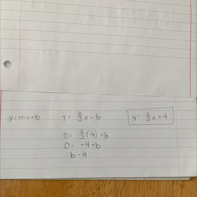 (-6,0) ; slope = 2/3-example-1