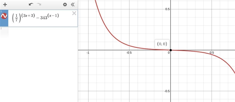 For what value of a does (one-seventh) Superscript 3 a + 3 Baseline = 343 Superscript-example-1