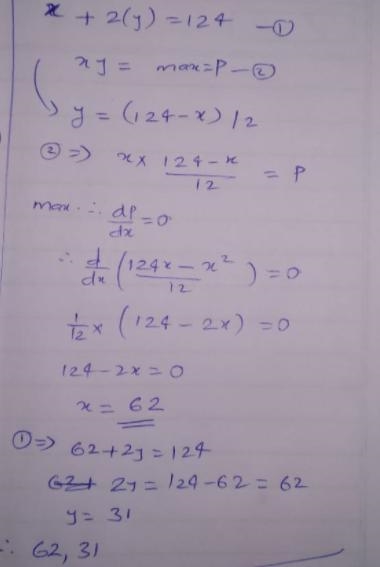 Find two positive numbers such that the sum of the first and twice the second is equal-example-1