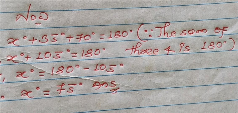 HELP ASAP! What is the value of x? a. 75° b. 35° c. 105° d. 95°-example-1