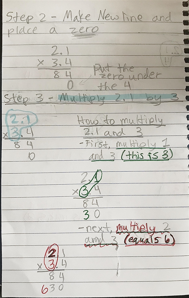 1. Find the product of 2.1 and 3.4.-example-2