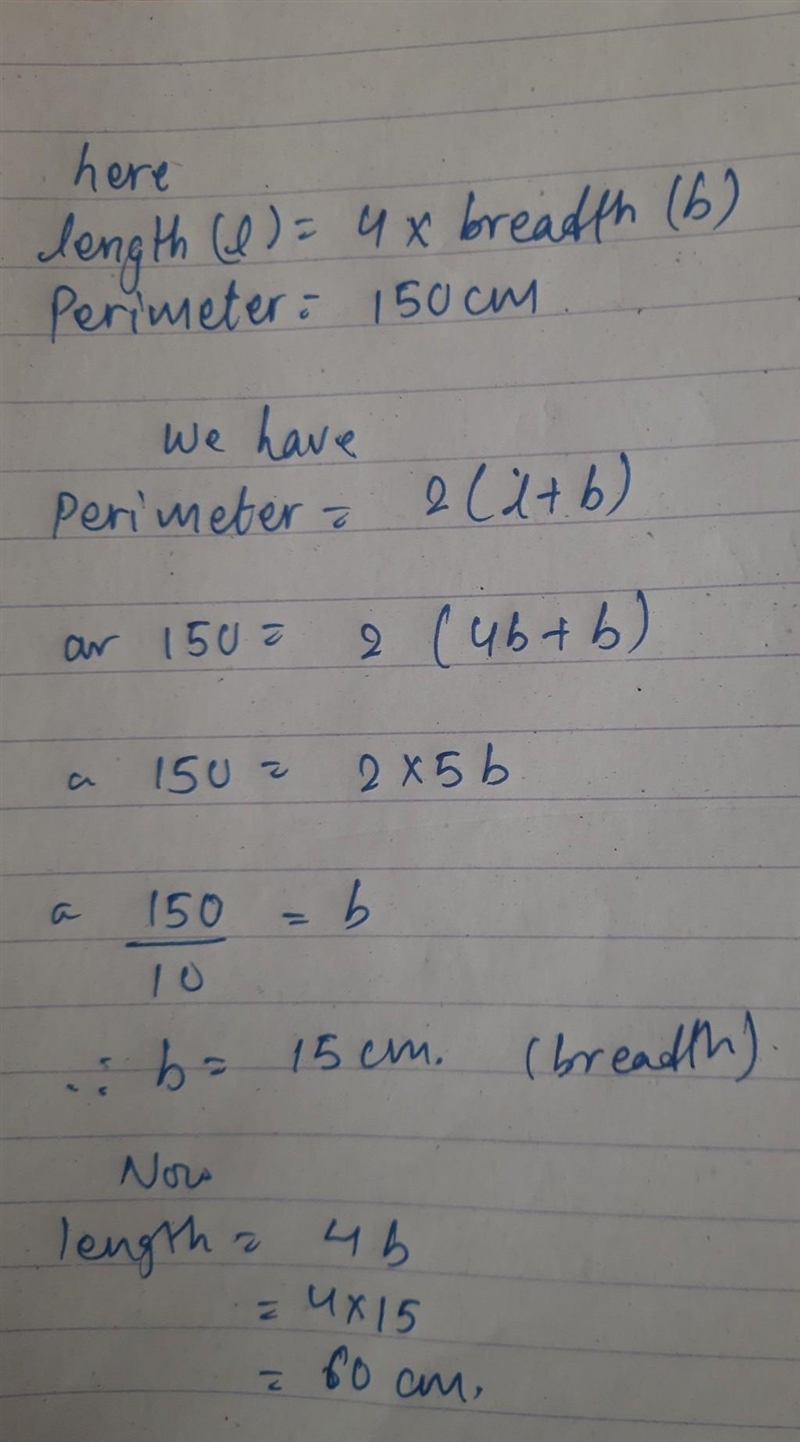 The length of a rectangle is 4 times its width. The perimeter of the rectangle is-example-1