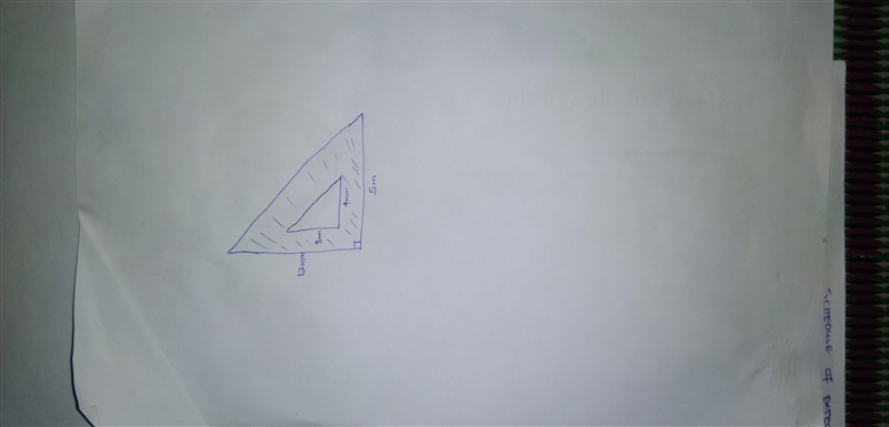 A smaller triangle is cut out of a larger triangle. The larger triangle is a right-example-1