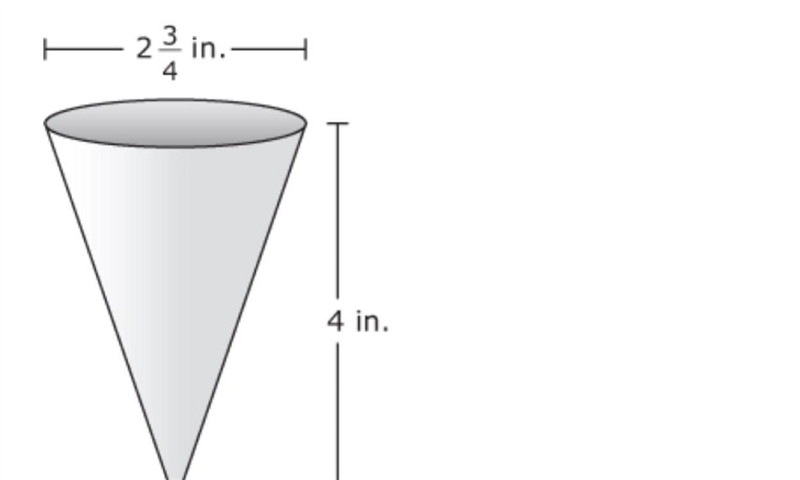 An office uses paper drinking cups in the shape of a vine either dimensions as shown-example-1