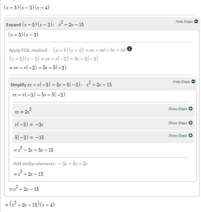 Expand and simplify (x + 5)(x - 3)(x + 4)​-example-1