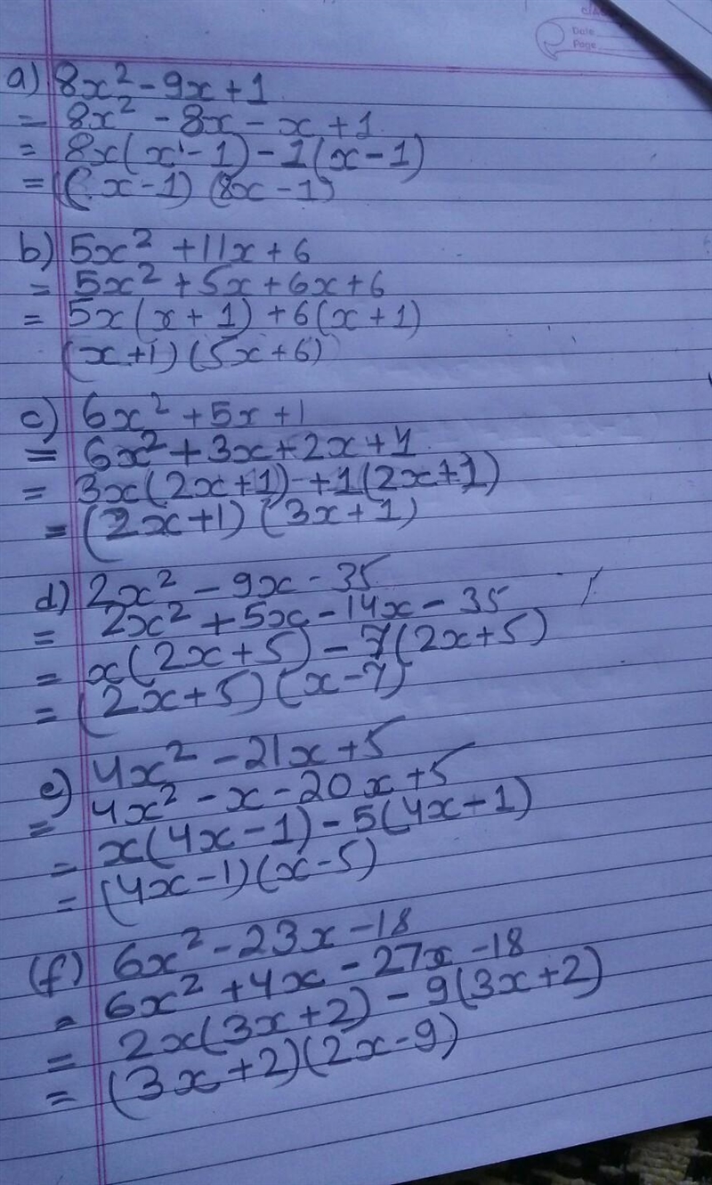 If you can factor trinomials pleasee help you don't need to do all of them-example-1