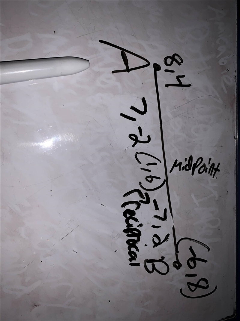 The midpoint of AB is M(1,6). Ifthe coordinates of A are (8,4), what are the coordinates-example-1