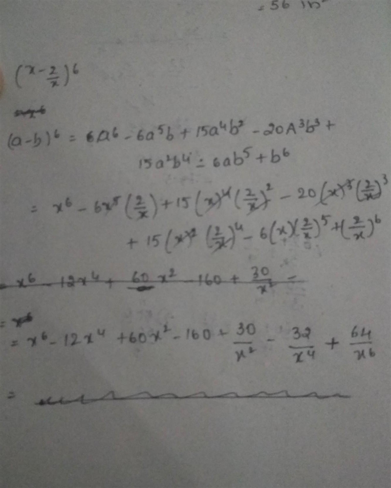 Find the coefficient of x² in the expansion of (x - 2/x)⁶-example-1